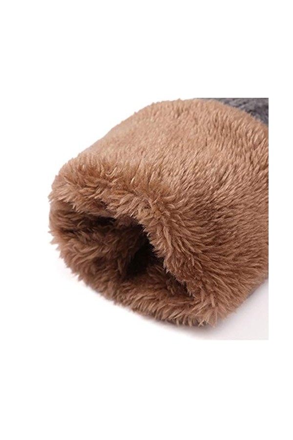 VVXXMO Lot de 2 bonnets, gants dhiver épais et doublés en fausse polaire chaude avec motif tête de mort, moufles coupe-vent 