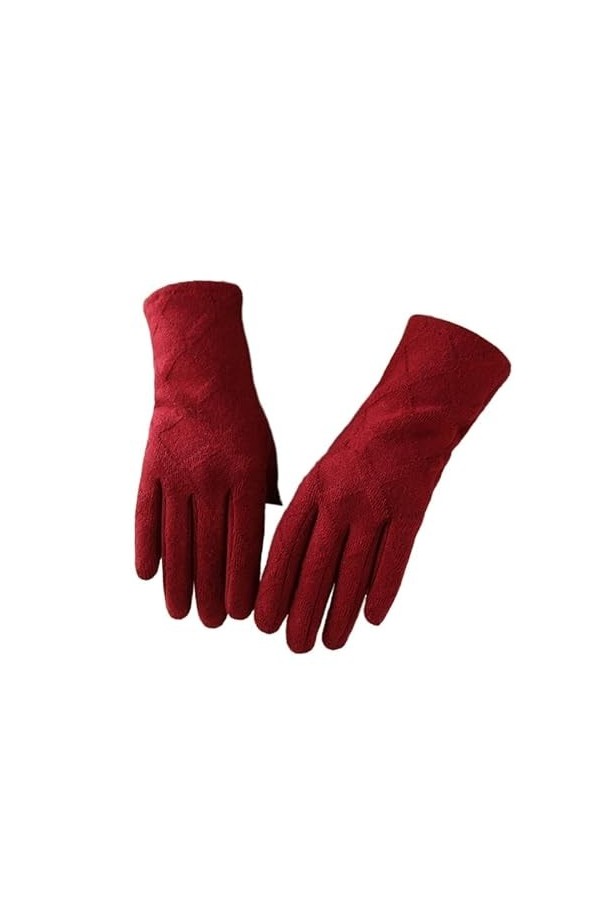 Gants Femme， Femmes hiver cachemire Stretch tricot épaissir chaud gant Sport de plein air cyclisme Plus velours peluche écran