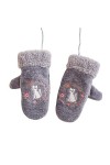 Yannaky Gants dhiver Gants en Peluche Hivernaux pour Femmes Plus Velours Chaud Entièrement Inclusif Pending Cou Extérieur Ép