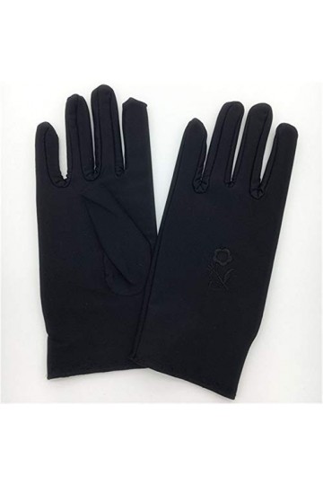 Gants de Protection Solaire Gants de Protection UV for Femmes, Conduite extérieure Courte, Gants brodés de Haute étiquette él