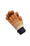 BLAIS Gants dhiver pour femme, gants chauds en velours épais à cinq doigts pour écran tactile pour homme, C, taille unique