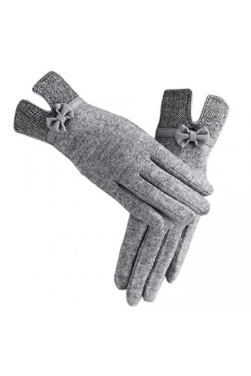 Femme Gants Gants Hiver Femme Cachemire Chaud Écran Tactile Gants Cyclisme Hiver Gris Taille Libre