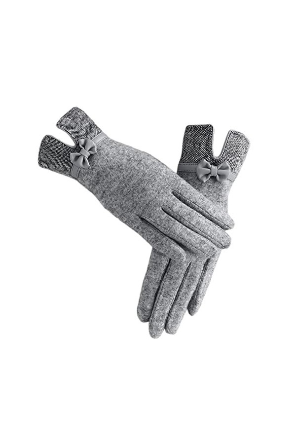 Femme Gants Gants Hiver Femme Cachemire Chaud Écran Tactile Gants Cyclisme Hiver Gris Taille Libre