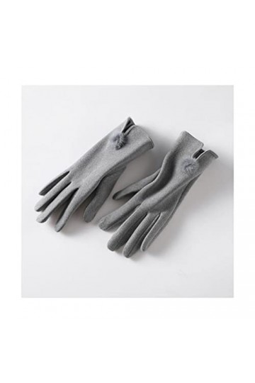 Reocahoo Gants Mariée Slim Grace Lady Gants Femmes Hiver Vintage Pom PomTouch Écran Conduite Coupe-Vent Garder Au Chaud Gant 