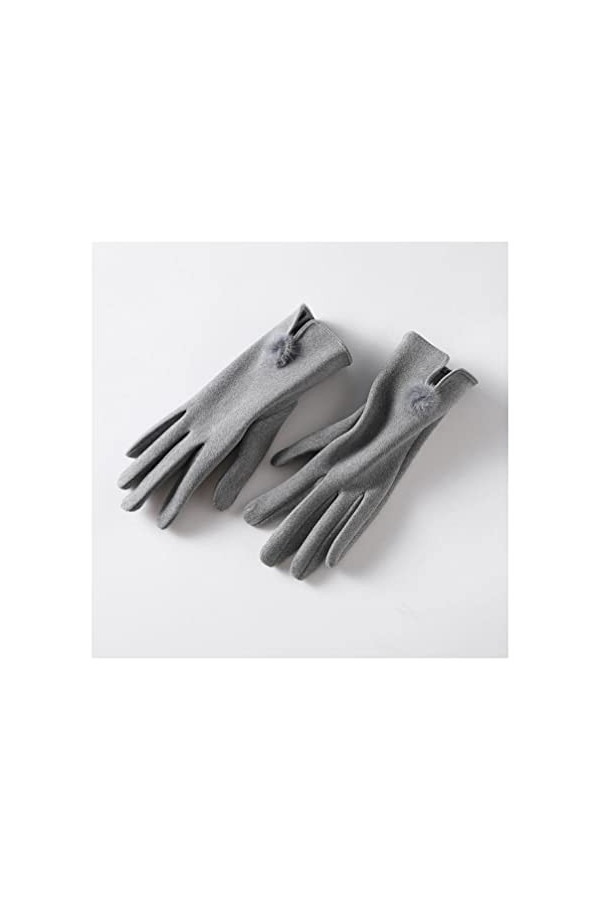 Reocahoo Gants Mariée Slim Grace Lady Gants Femmes Hiver Vintage Pom PomTouch Écran Conduite Coupe-Vent Garder Au Chaud Gant 