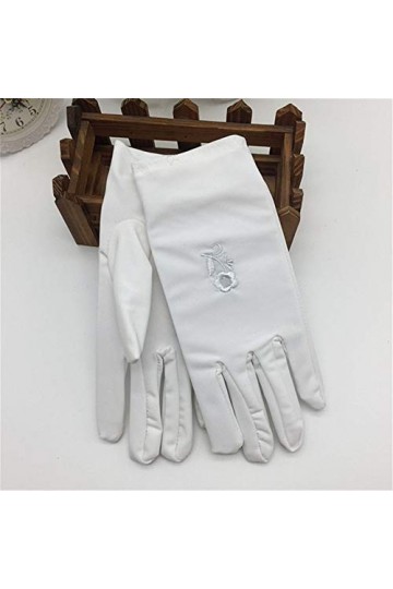 BJTYHT Gants de Protection Solaire Gants de Protection UV for Femmes, Conduite extérieure Courte, Gants brodés de Haute étiqu