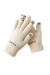 Gants dhiver tricotés chauds tendance pour écran tactile - Gants en tricot pour téléphone - Moufles pour envoyer des textos 