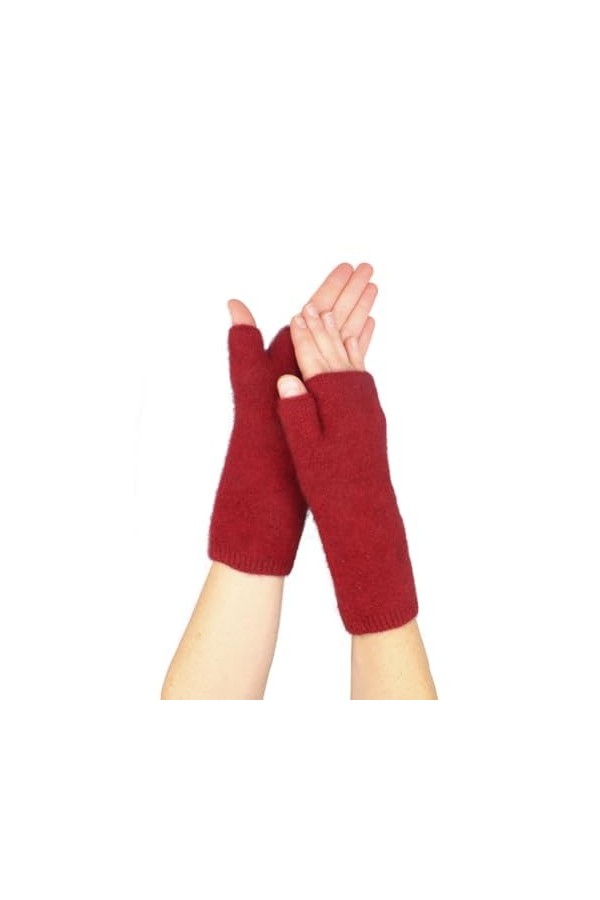 Native World Possum Mitaines en laine mérinos pour femme, Argenté., taille unique