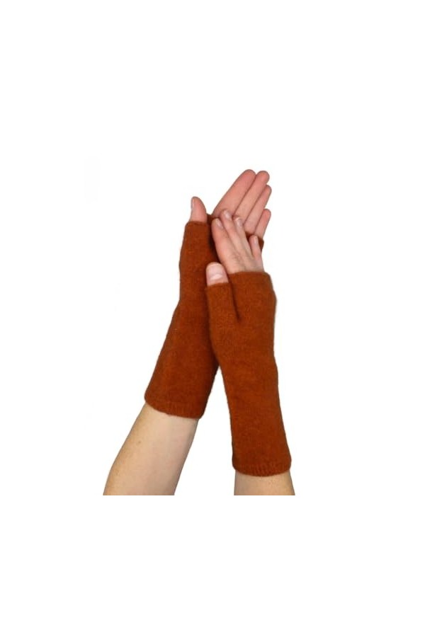 Native World Possum Mitaines en laine mérinos pour femme, Argenté., taille unique