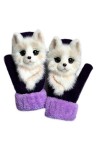 LYWYOUDDKH Femmes Hommes Hiver Gants Tricotés Mignon 3D Moufles Thermiques Animal De Bande Dessinée - B 