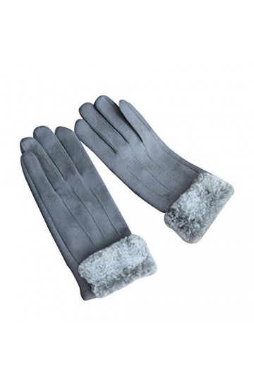 CAILIN Gants Gants dhiver Gants à écran Tactile en Daim Faux for la Conduite Froide et Chaude Gants et moufles Color : Gray