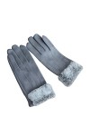 CAILIN Gants Gants dhiver Gants à écran Tactile en Daim Faux for la Conduite Froide et Chaude Gants et moufles Color : Gray