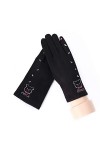 HSJM Gants Mesdames Hiver Moufles Mignon Gants Décran Cartoon Tactiles Hiver Plus Suede Cyclisme Conduite Gants Color : Gre