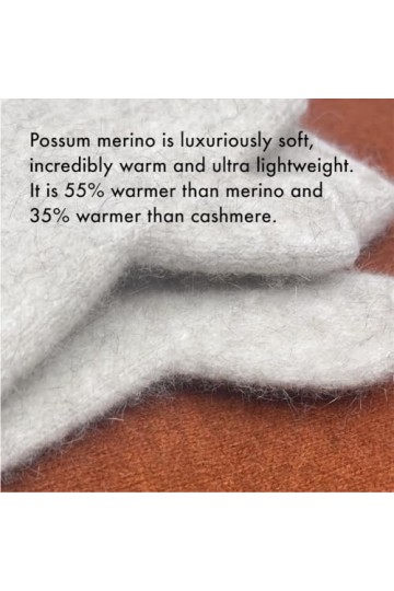 Native World Possum Mitaines en laine mérinos pour femme, miel, taille unique