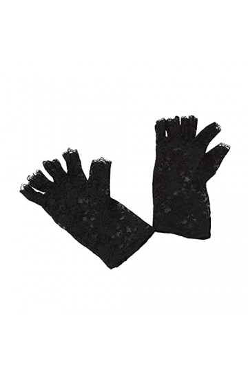 Saturey Gants de Protection Solaire dété Sailor Dance Fingerless Femmes Gants en Dentelle Mitaines for la mariée Dames Gants
