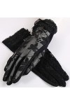 Gants de protection solaire pour femme UV Gants de protection solaire dété Broderie de dentelle, conduite et cyclisme Printe