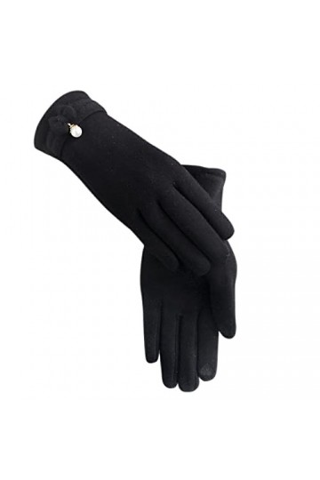 Gants Chauds Pour Femme Gants Femmes Gants Chauds Automne Et Hiver Gants Dames Plus Velours Écran Tactile Gants Extérieur Noi