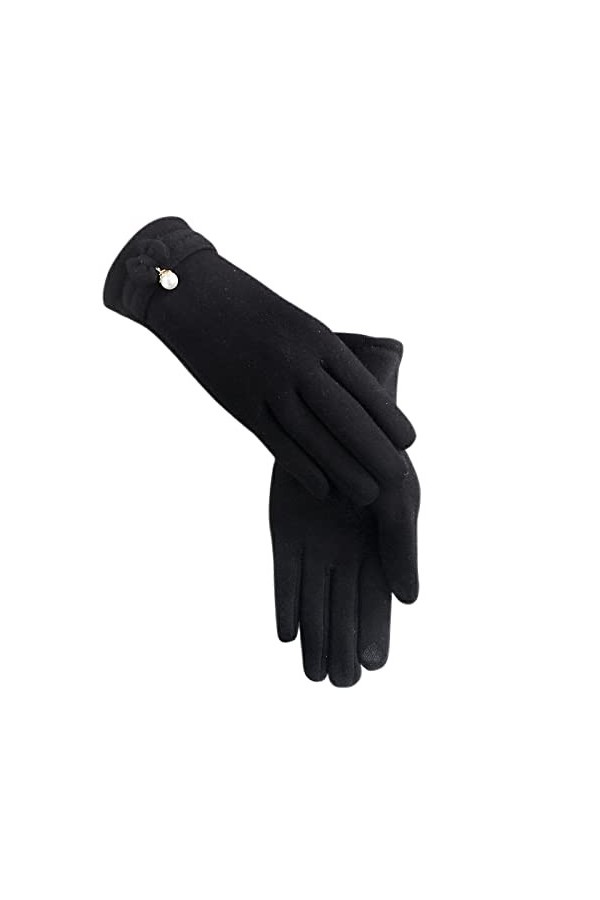 Gants Chauds Pour Femme Gants Femmes Gants Chauds Automne Et Hiver Gants Dames Plus Velours Écran Tactile Gants Extérieur Noi