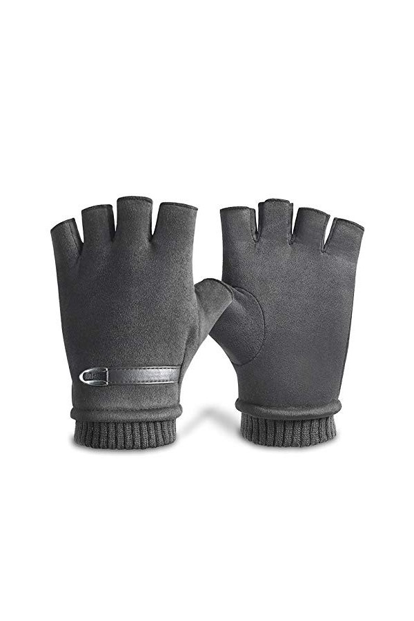 Gants sans Doigts pour Femmes,1 Paire Mode Unisexe Tricoté Demi-Doigt Gants Femmes Mitaines sans Doigts Gants dhiver pour Éc