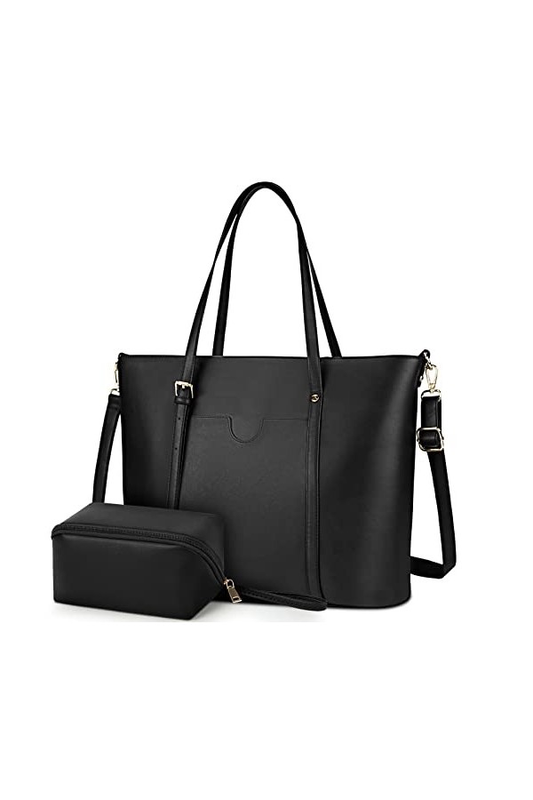 NUBILY Sac Cabas Femmes Grande Capacité PU Cuir Sac de Cours Portable Sac a Main pour Les Cours Imperméable Sac Fourre Tout F