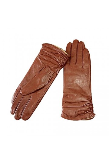 BJQZX Gants dhiver Gants en Cuir en Peau de Mouton Mode Femme Doublure de Velours de Style élastique for Rester au Chaud en 