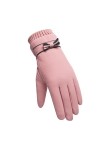 Reocahoo Gants Mariée Gants Femme Hiver Coupe-Vent imperméable Interne en Peluche Chaud Mitaines Dame écran Tactile Doux pour