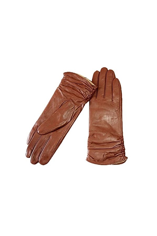 BJQZX Gants dhiver Gants en Cuir en Peau de Mouton Mode Femme Doublure de Velours de Style élastique for Rester au Chaud en 