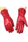 BJQZX Gants dhiver Gants en Cuir en Peau de Mouton Mode Femme Doublure de Velours de Style élastique for Rester au Chaud en 