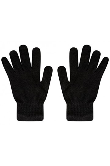 Heat Stoke® Lot de 3 paires de mitaines chaudes unisexes pour adulte, Doigt noir complet., taille unique