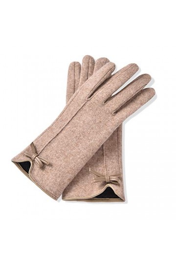 CAILIN Gants Gants en Laine Faux Hiver de Femme et de Velours Warmth Gants décran Tactile, en 1 Taille Gants et moufles Col