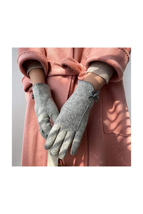 CAILIN Gants Gants en Laine Faux Hiver de Femme et de Velours Warmth Gants décran Tactile, en 1 Taille Gants et moufles Col