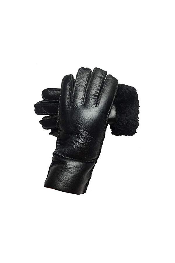 JBIVWW Gants dhiver Femmes Mode Chaud Dames Pleine de Doigts Classiques Gants moufles Color : Green Leather, Gloves Size : 