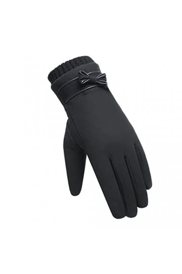 SYT-MD Gants, Mode Femme Gants Hiver Coupe-Vent imperméable Interne en Peluche Mitaines Chaudes Dame écran Tactile Daim Doux 