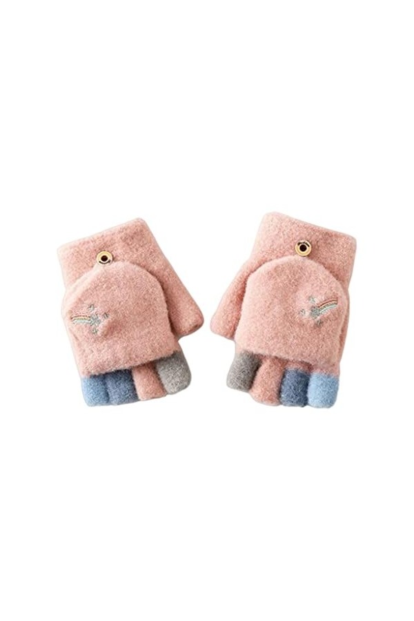 SHUIZONG Gants dhiver dhiver chauds en laine épaisse gants tricotés Flip sans doigts flexibles doigts exposés moufles épais