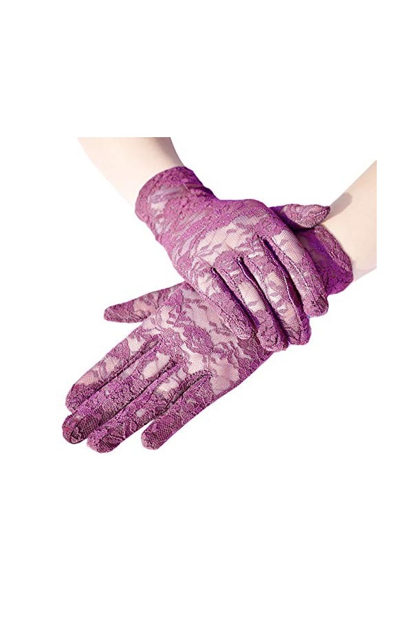 Berrysun Gants Outdoor-Proof Riding Screen Display Party Moufles en Dentelle for Femmes Hiver chauffé par Temps Froid Color 