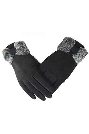 Les Dames Anti-Gants Extérieures Mitaines Chauffent Young Styles Les Décoratives De Moufles De Décoration Froide Color : Noi
