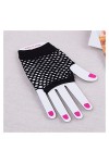 Saturey Gants de Protection Solaire dété Femmes Gants de Filet de pêche Creux Noir Punk Goth Dames Longs Gants Costume sans 