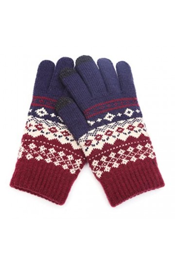 SHUIZONG Gants dhiver pour écran tactile Gants dhiver pour homme et femme Gants tricotés chauds en laine synthétique Gants 