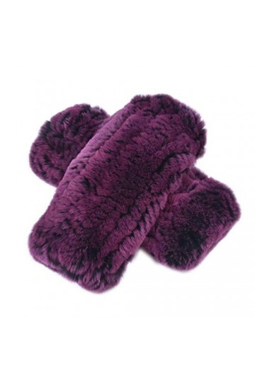 Haute Elasticité Femme Sans Doigts Gants En Veritable Fourrure de Lapin Rex Multicolore 6 