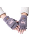 SHUIZONG Gants dhiver pour téléphone portable avec impression griffe de chat, gants tricotés pour écran tactile, gants dhiv