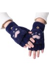 SHUIZONG Gants dhiver pour téléphone portable avec impression griffe de chat, gants tricotés pour écran tactile, gants dhiv