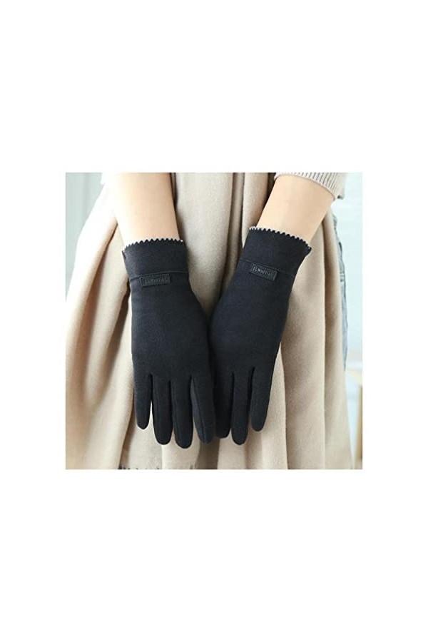 Reocahoo Gants Mariée Mode Dame Gants Femmes Hiver Vintage écran Tactile Chaud Coupe-Vent Cyclisme Conduite Doigt Complet Gan
