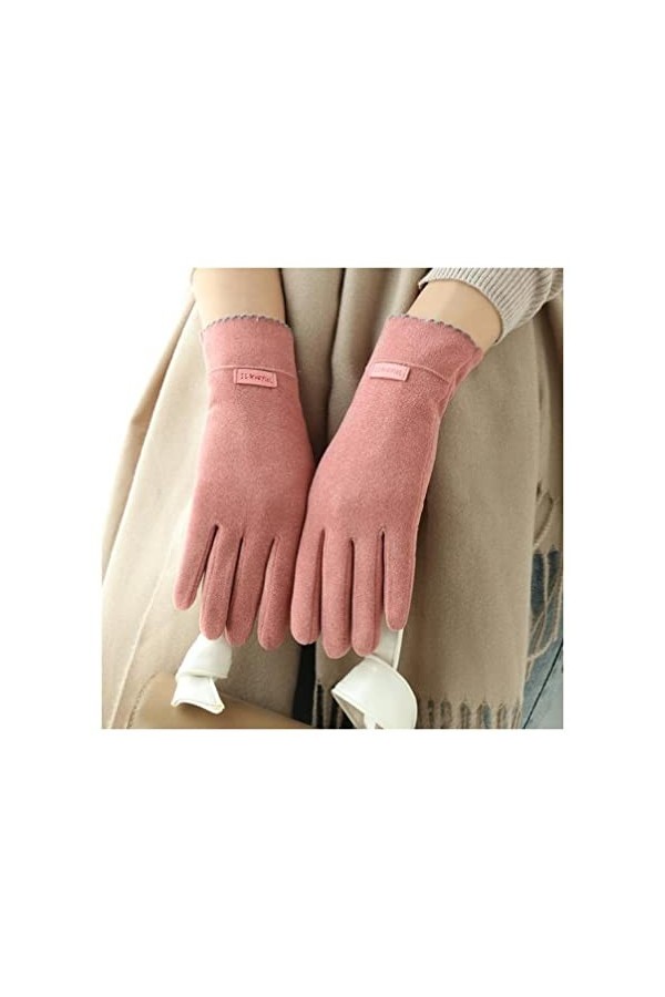 Reocahoo Gants Mariée Mode Dame Gants Femmes Hiver Vintage écran Tactile Chaud Coupe-Vent Cyclisme Conduite Doigt Complet Gan