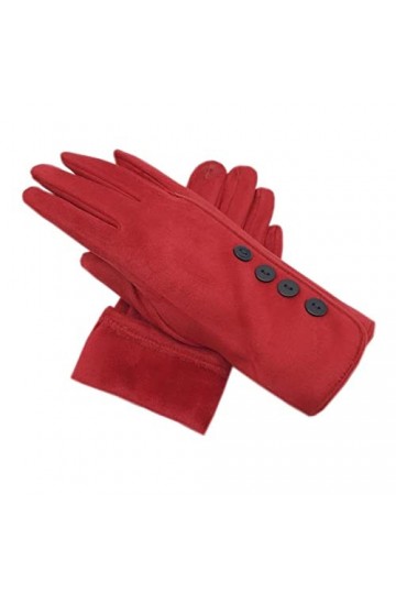Gants Gants de mode Hiver Dames Daim Mode Épaissement Soft Touch Gants Gants Sports dhiver Couleur : B, Gloves Size : One S