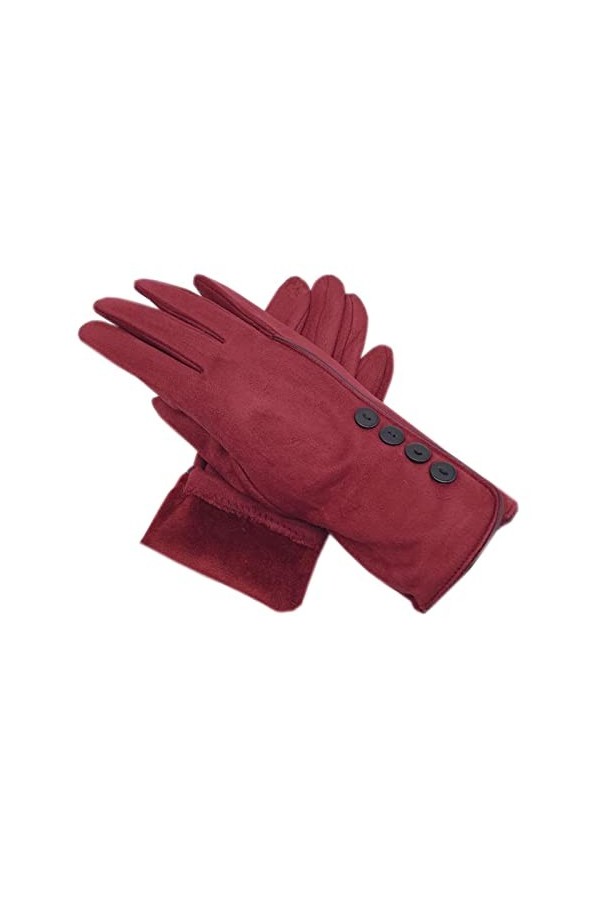 Gants Gants de mode Hiver Dames Daim Mode Épaissement Soft Touch Gants Gants Sports dhiver Couleur : B, Gloves Size : One S