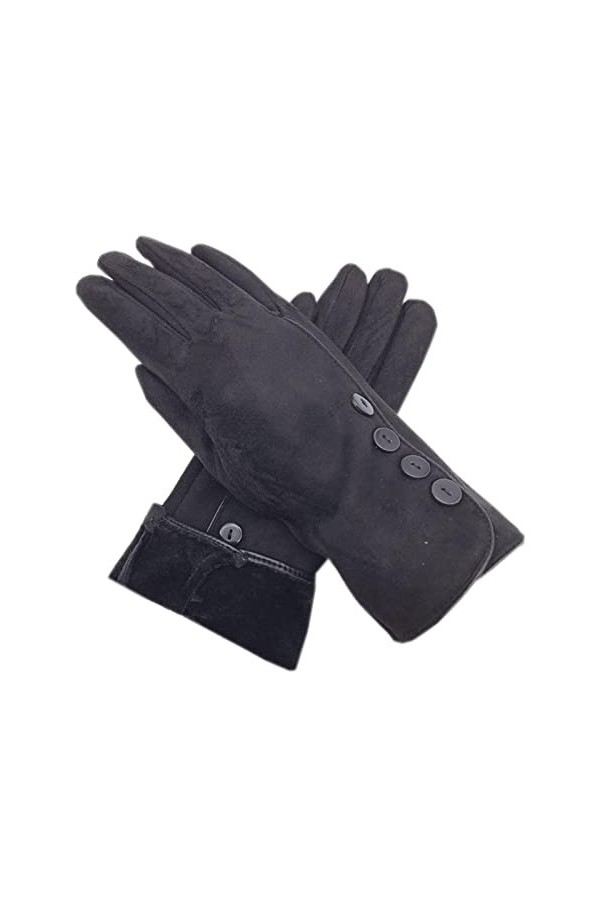 Gants Gants de mode Hiver Dames Daim Mode Épaissement Soft Touch Gants Gants Sports dhiver Couleur : B, Gloves Size : One S