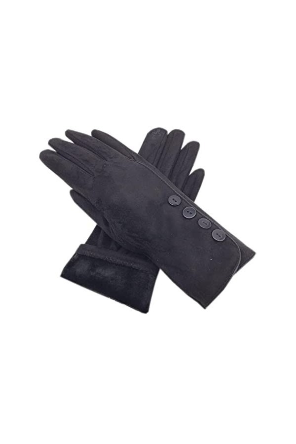 Gants Gants de mode Hiver Dames Daim Mode Épaissement Soft Touch Gants Gants Sports dhiver Couleur : B, Gloves Size : One S