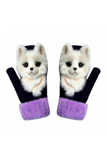 SHIYONG Animal Chat Chien Panda Racoon Conception Enfant Hiver Chaud Long Mignon Mode Princesse Mitaines Doigts Gants Doux