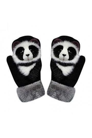 SHIYONG Animal Chat Chien Panda Racoon Conception Enfant Hiver Chaud Long Mignon Mode Princesse Mitaines Doigts Gants Doux