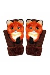 SHIYONG Animal Chat Chien Panda Racoon Conception Enfant Hiver Chaud Long Mignon Mode Princesse Mitaines Doigts Gants Doux
